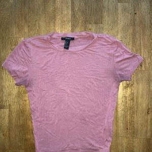 FOREVER 21 Pink Cropped Tee